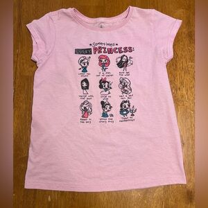 Girls Disney Princess Pink Shirt Size L 10/12
